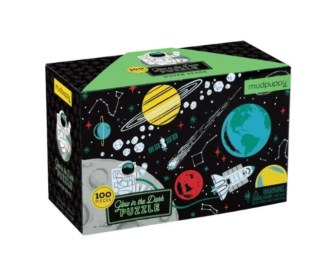 Outer Space Glow-in-the-Dark 100-Piece Puzzle — Children's